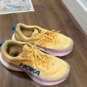 Hoka Kids Sneakers in Yellow and Purple